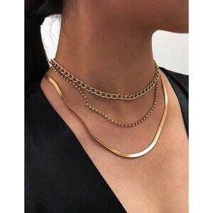 Multi-Layer Necklace Trendy Choker Women Fashion Jewelry